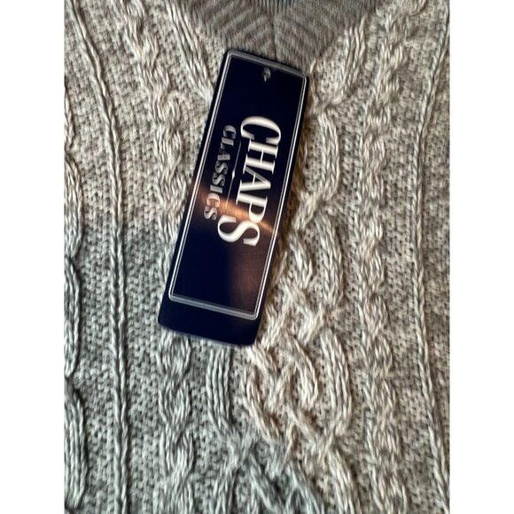 Chaps Classics Womens‎ Cable Knit Sweater Size L Gray Academia Cozy Core Classic - Picture 4 of 7